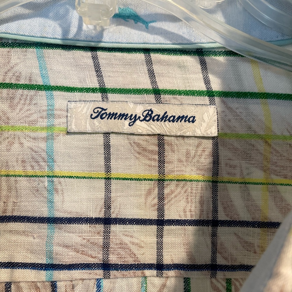 Tommy Bahama Mens Striped Button Down Dress Shirt Size XXL